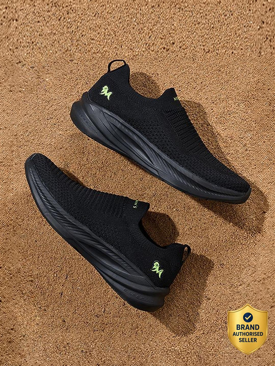 Image of Neemans Cotton Classic Slipon Casual Shoes For Men | Trendy & Stylish Slip On Sneakers For Men (Black , 11)