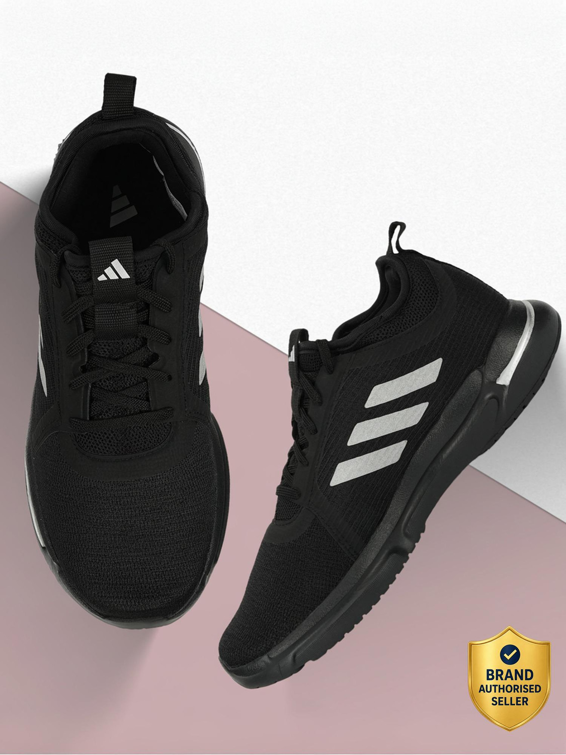 Image of ADIDAS TrackBlaze Running Shoes For Men (Black , 8)