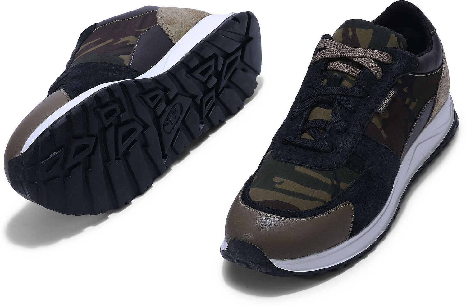 Image of WOODLAND Sneakers For Men (Black , 5)
