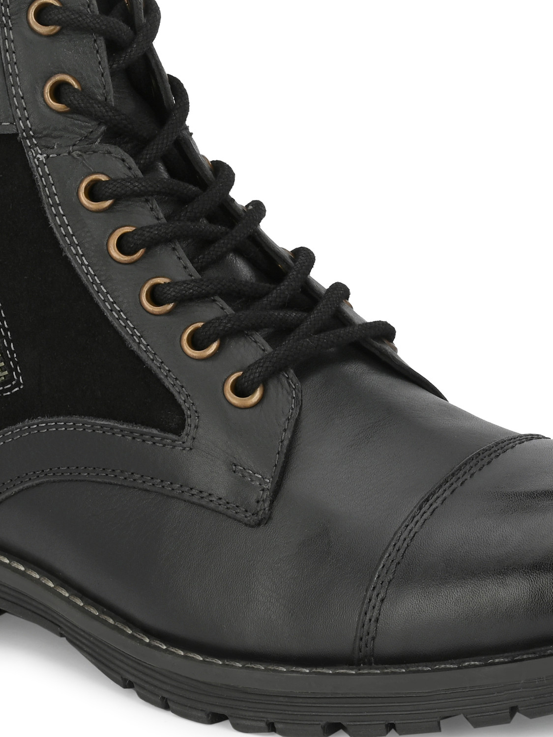 Image of Harrytech London High Ankle Leather Boots for Men - [Black] Boots For Men (Black , 12)