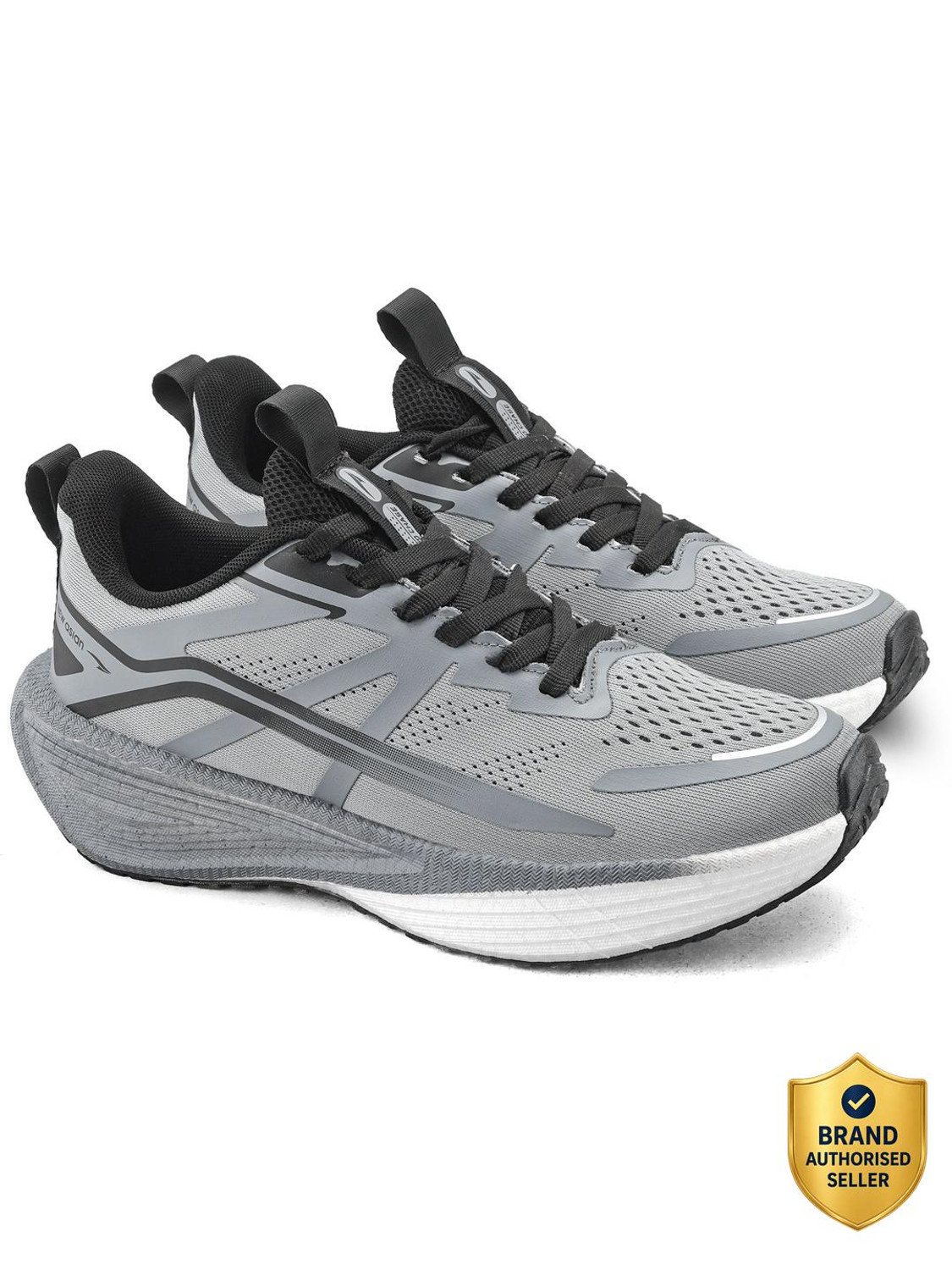 Image of RED TAPE Ozark | Low-Cut Outdoor Hiking & Trekking Shoes For Men (Off White, Grey , 9)