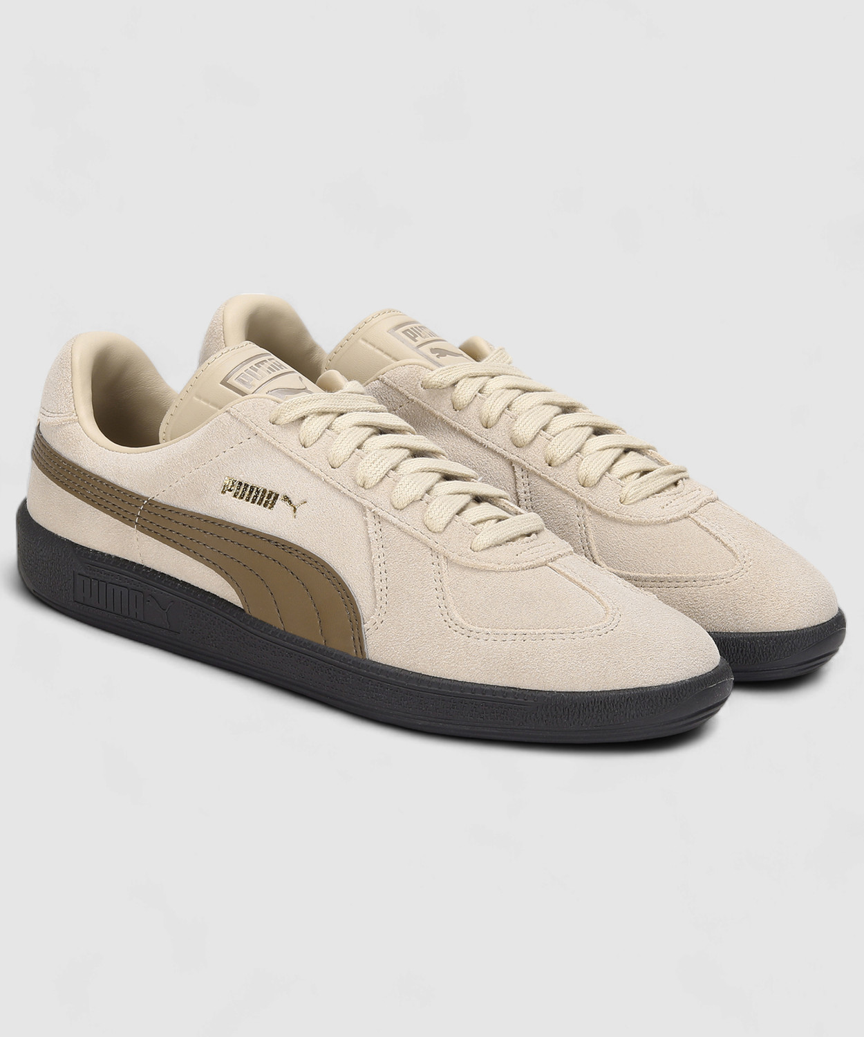 Image of PUMA Army Trainer Suede Sneakers For Men (Beige , 12)