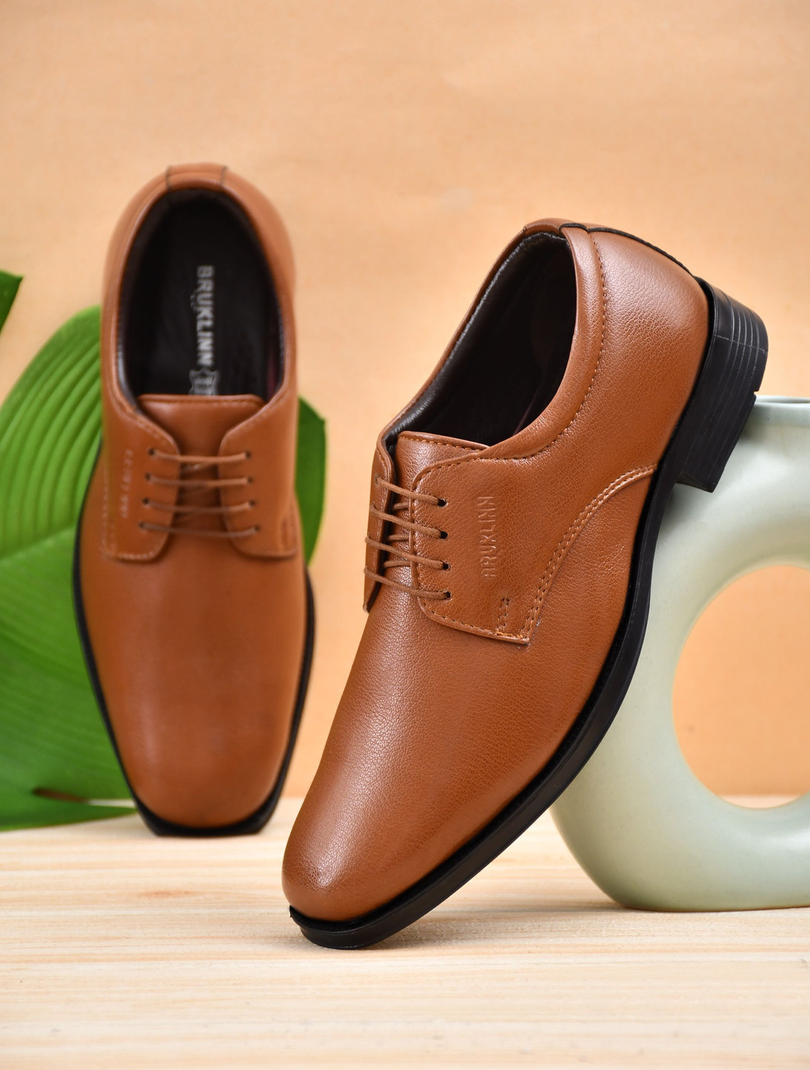 Image of MOCHI Corporate Casuals For Men (Tan , 40)
