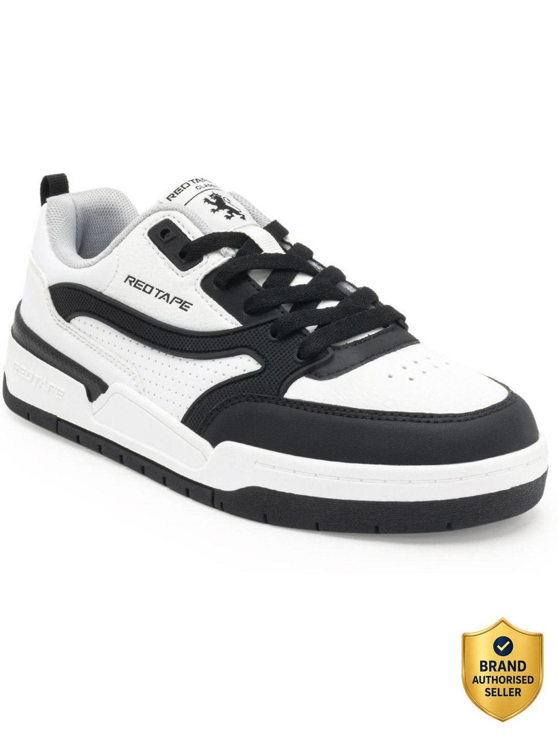 RED TAPE Black and White Men's Casual Sneakers - Image 1