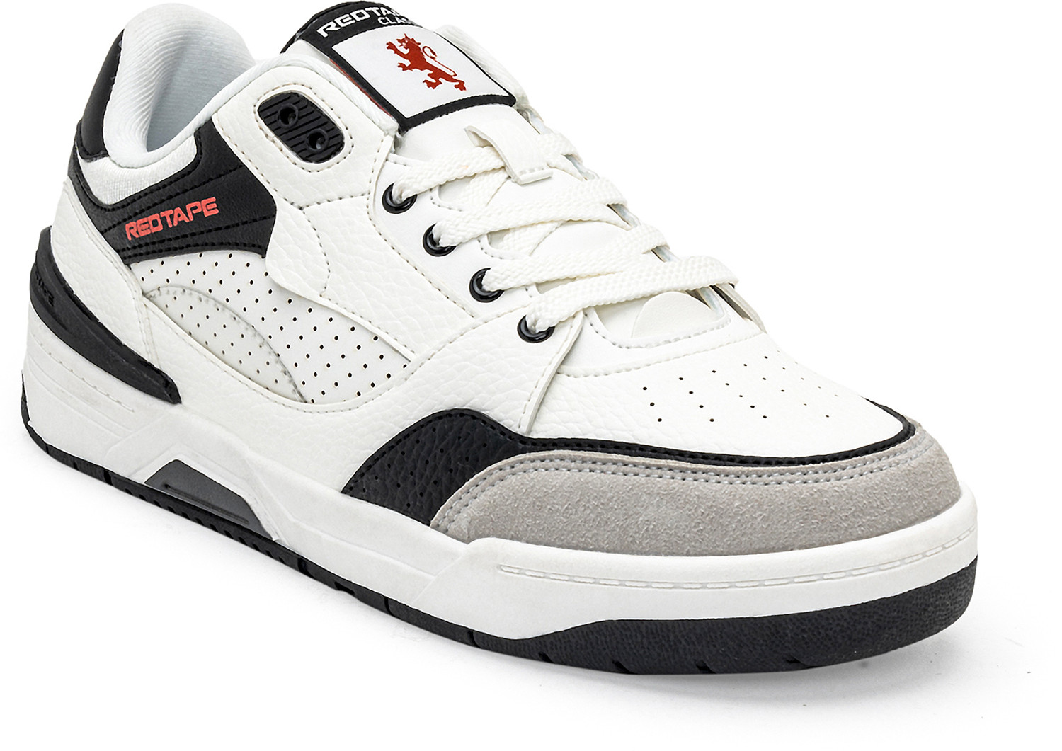 RED TAPE Lifestyle Sneakers Shoes | Dynamic Feet Support, Arch Support & Shock Absorption Sneakers For Men (White, Black , 9) - Image 1