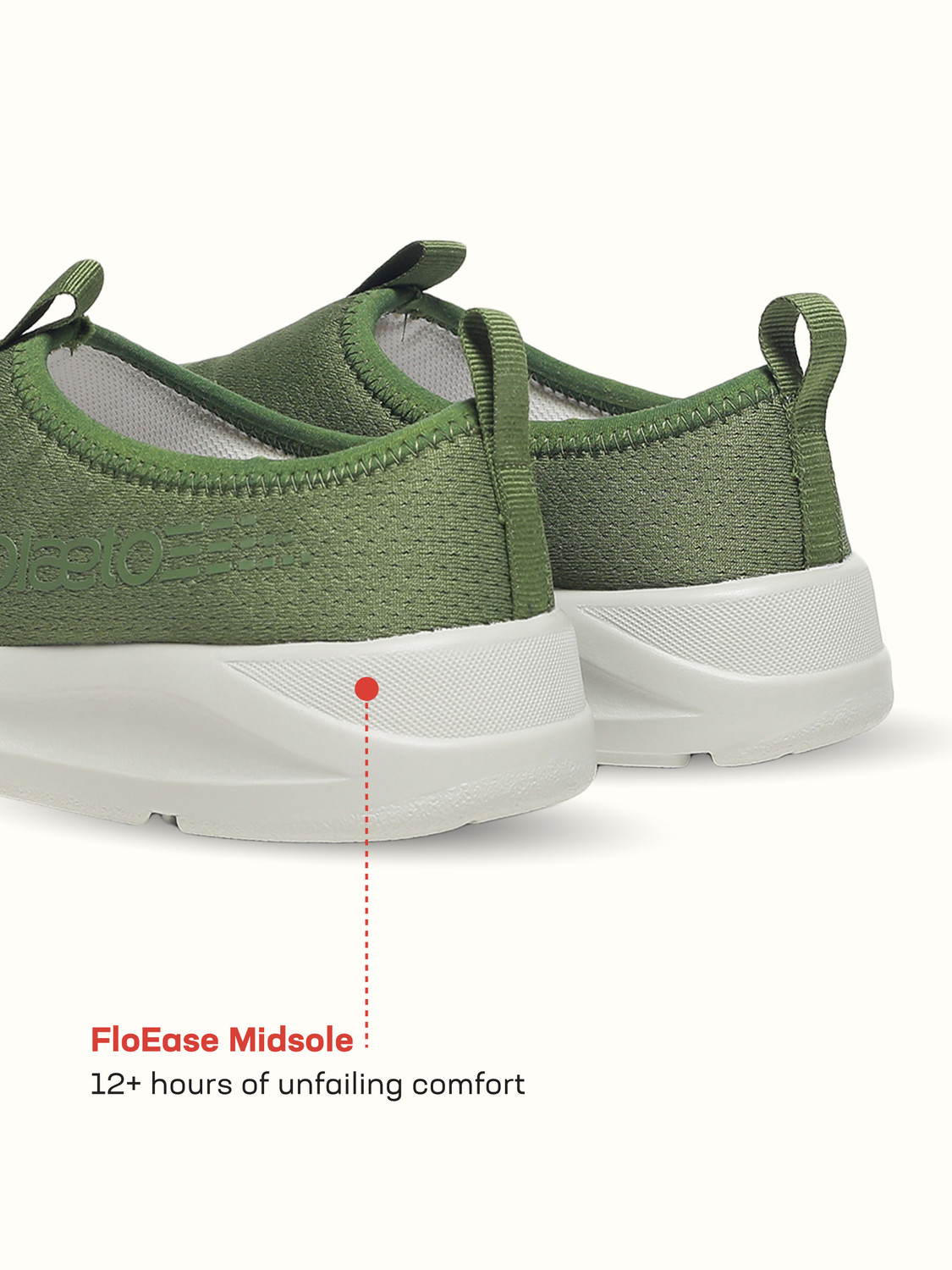 Image of Plaeto EZPlay Walking Shoes | Comfortable Lightweight with Breathable Mesh Slip On Sneakers For Men (Olive, Grey , 8)