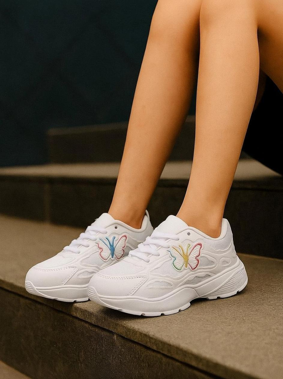 Image of Fabbmate Sneakers For Women (White , 4)