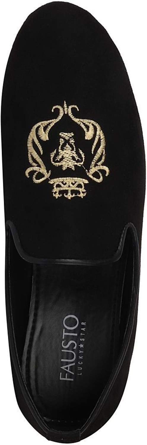 Image of FAUSTO Party Wedding Occasion Festive Comfort Lightweight Slip On Shoes Loafers For Men (Black, 10)