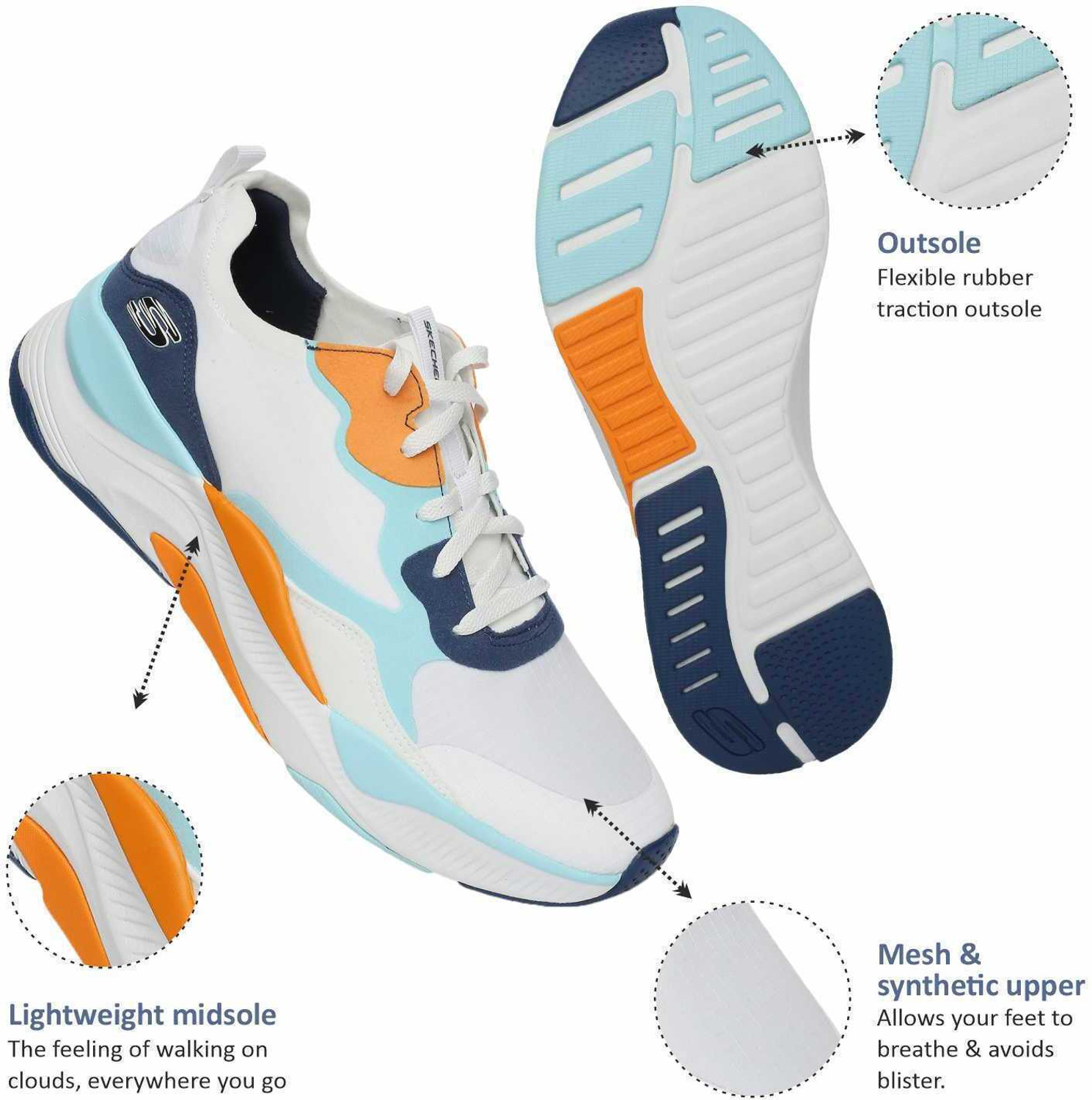 Image of Skechers MIRA Sneakers For Men (Multicolor , 11)
