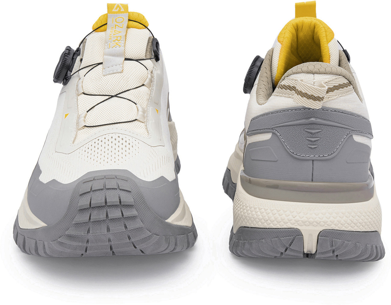 Image of RED TAPE Ozark | Low-Cut Outdoor Hiking & Trekking Shoes For Men (Off White, Grey , 9)