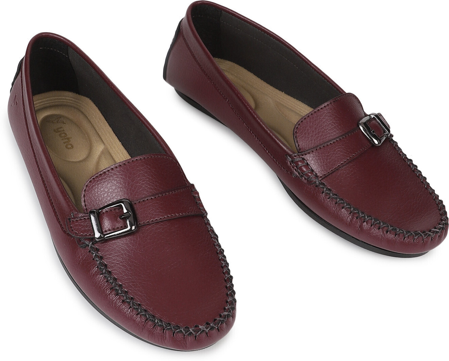 Image of yoho Bliss Comfortable Slip On Formal Women | Office and Party Wear Shoe Loafers For Women (Maroon , 7)