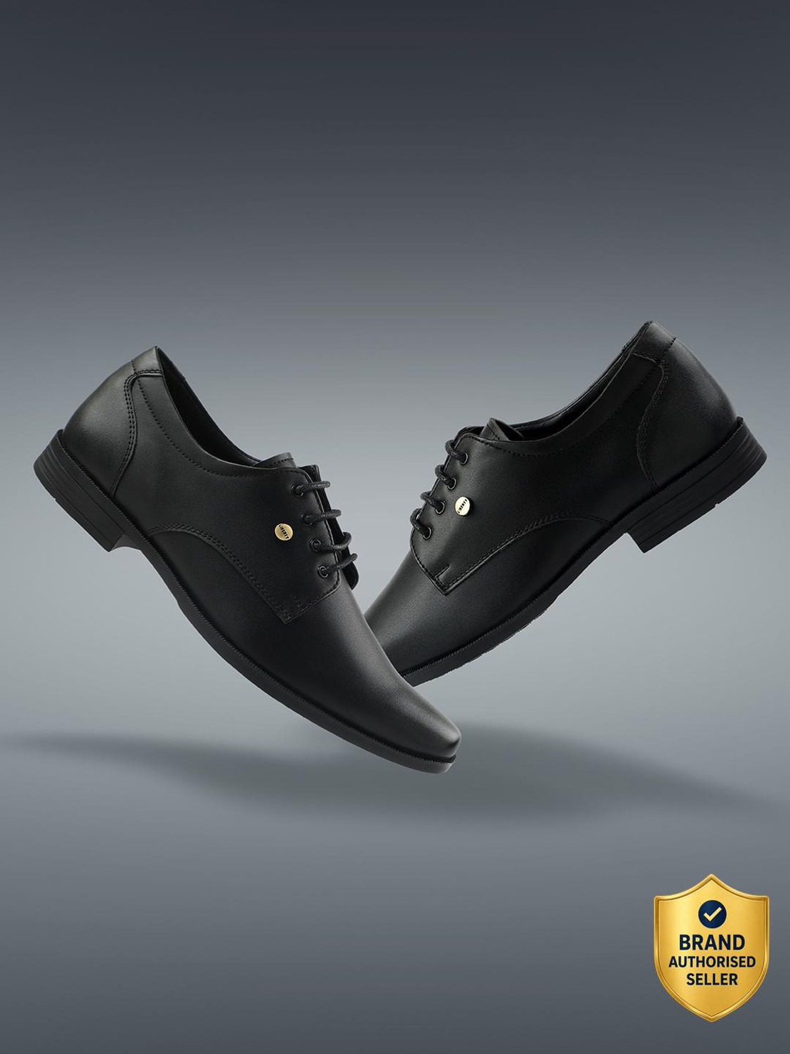 Image of LIBERTY Fortune UVL-134 Formal Lacing Shoes With PU Sole | Suitable For Office Wear Derby For Men (Black , 11)