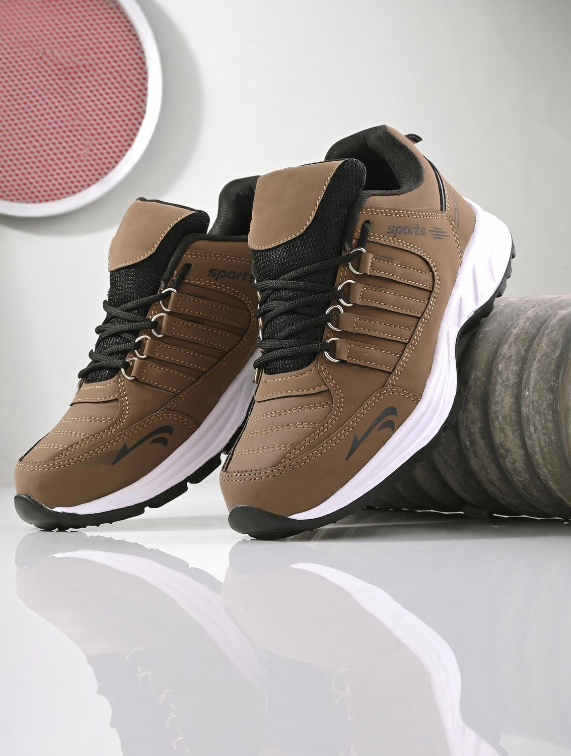 Image of SPOTWALK SW - Freesole Premium Running Shoes For Men (Brown , 10)