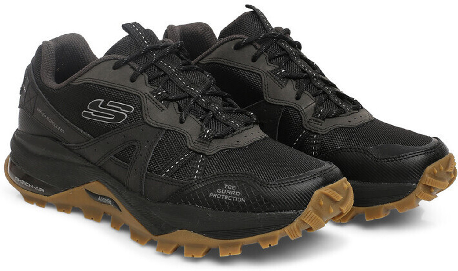 Image of Skechers ARCH FIT TRAIL AIR Sneakers For Men (Black , 11)