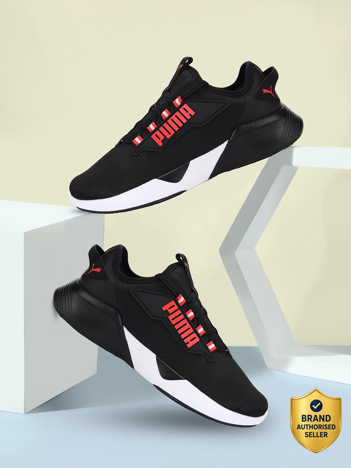 Image of PUMA Softride Rift Runlyn Slipon Running Shoes For Men (Black , 9.5)