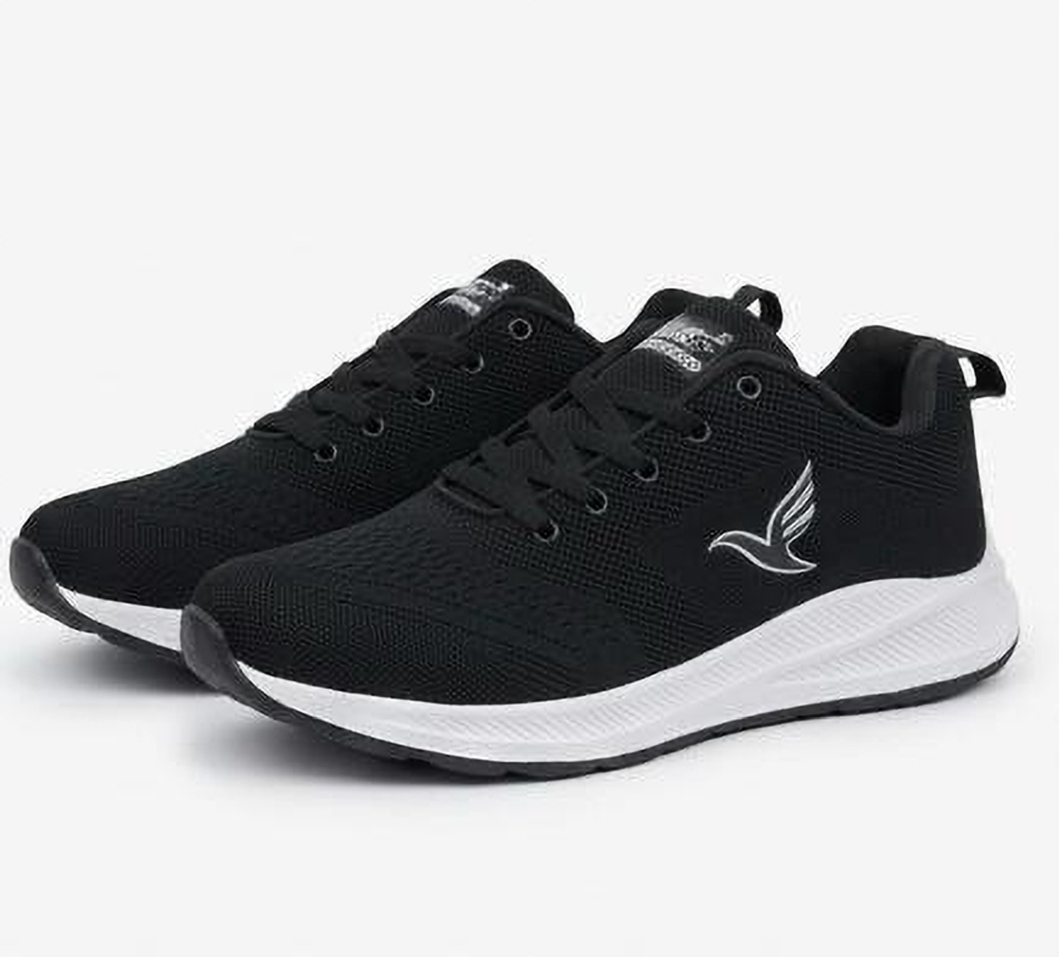 Image of Bounce Men Sports Shoes | Lightweight EVA Sole Running & Walking Shoes Sneakers For Unisex (Black , 9)