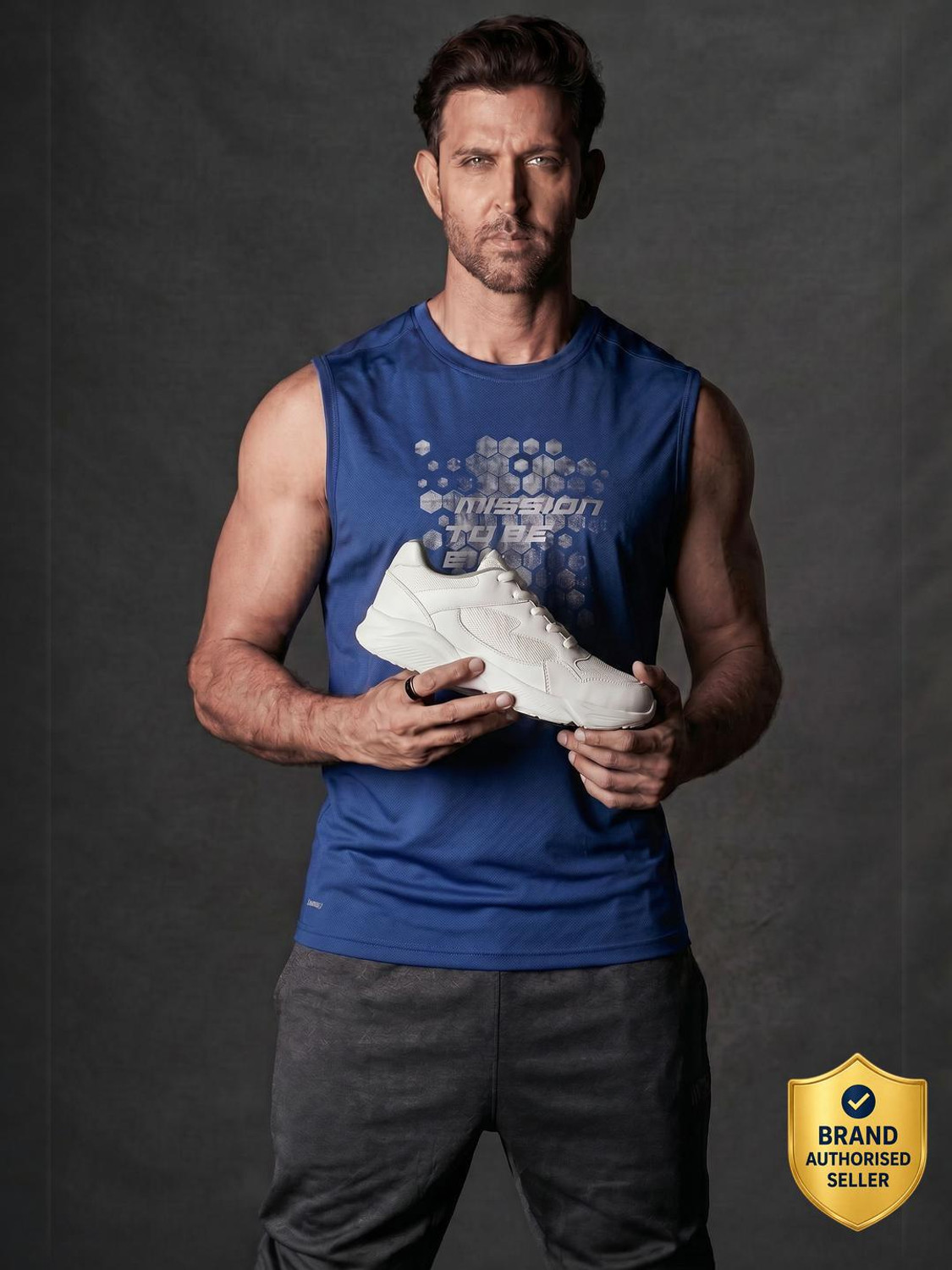 Image of HRX by Hrithik Roshan HX-001 27 Running Shoes For Men (Off White , 10)