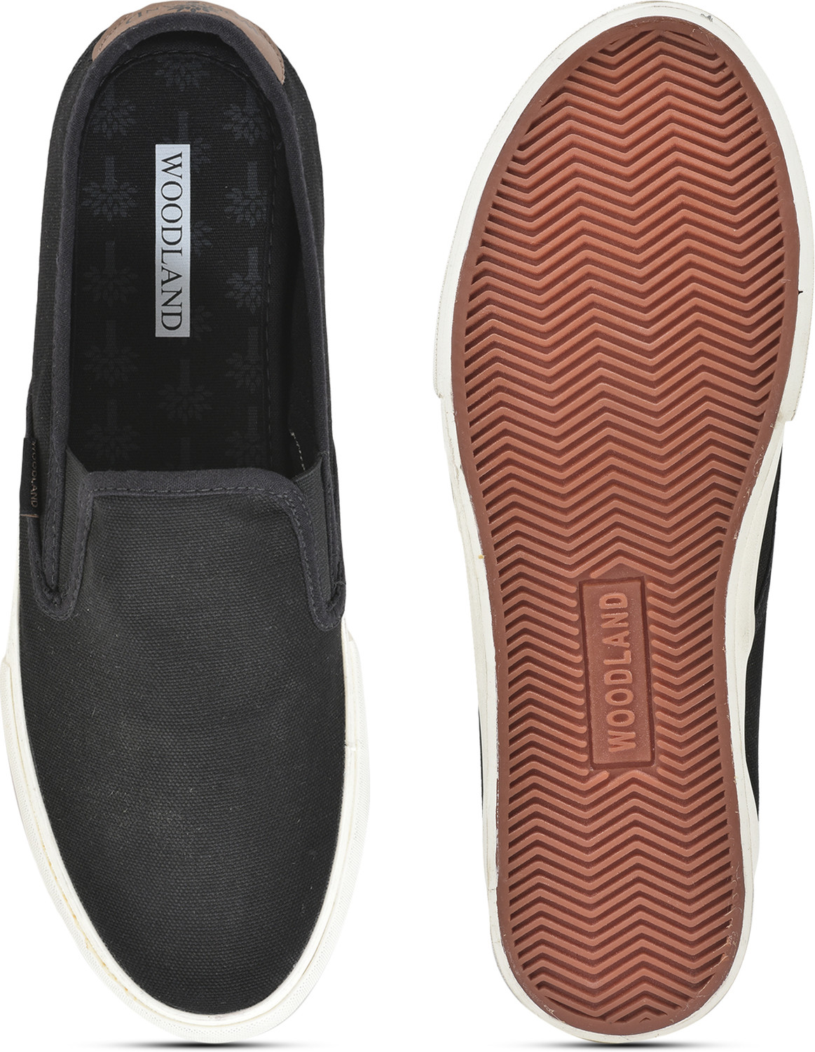 Image of WOODLAND Slip On Lightweight Comfortable Easy Wear Casuals For Men (Black , 8)