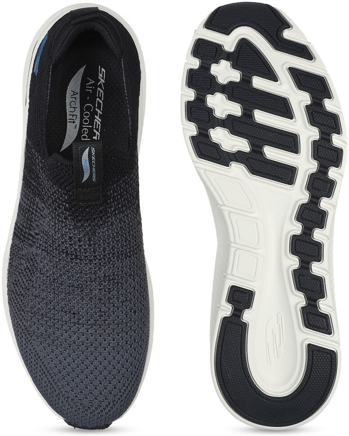 Image of Skechers MenSelf Design Slip On Non Marking Round Toe Casual Shoes Slip On Sneakers For Men (Black , 12)
