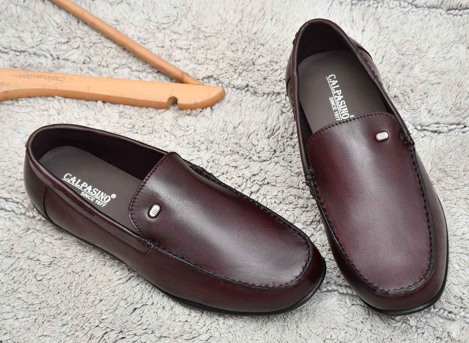 Image of Calpasino Fariste Loafer Shoes For Men 100% Genuine Leather Loafers For Men (Brown , 9)