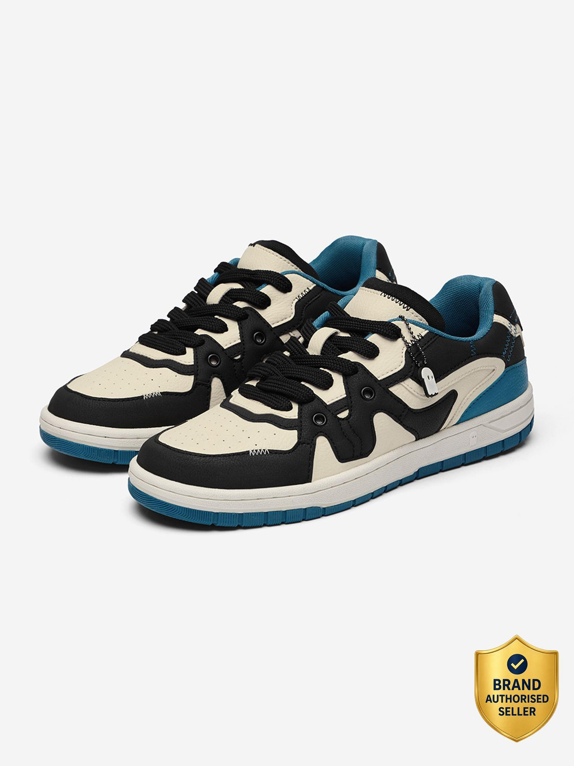 The Souled Store Urban Blaze Court Blue Sneakers - Image 6