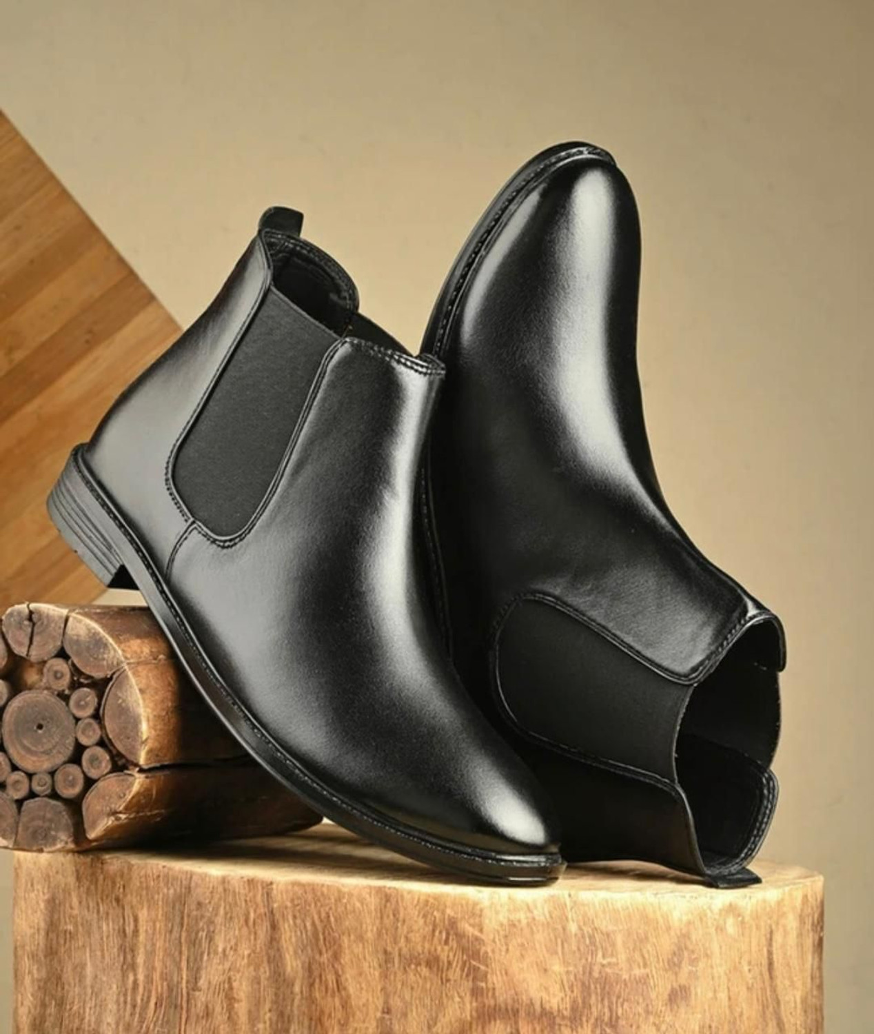 Wogdan Black Synthetic Leather Chelsea Boots - Image 6