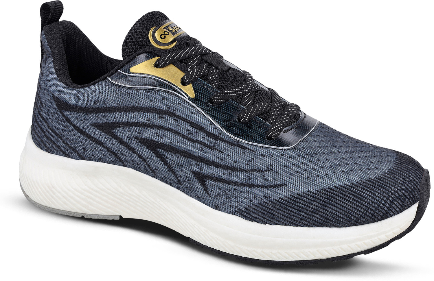 Image of WALKAROO Walking Shoes For Men (Black , 9)