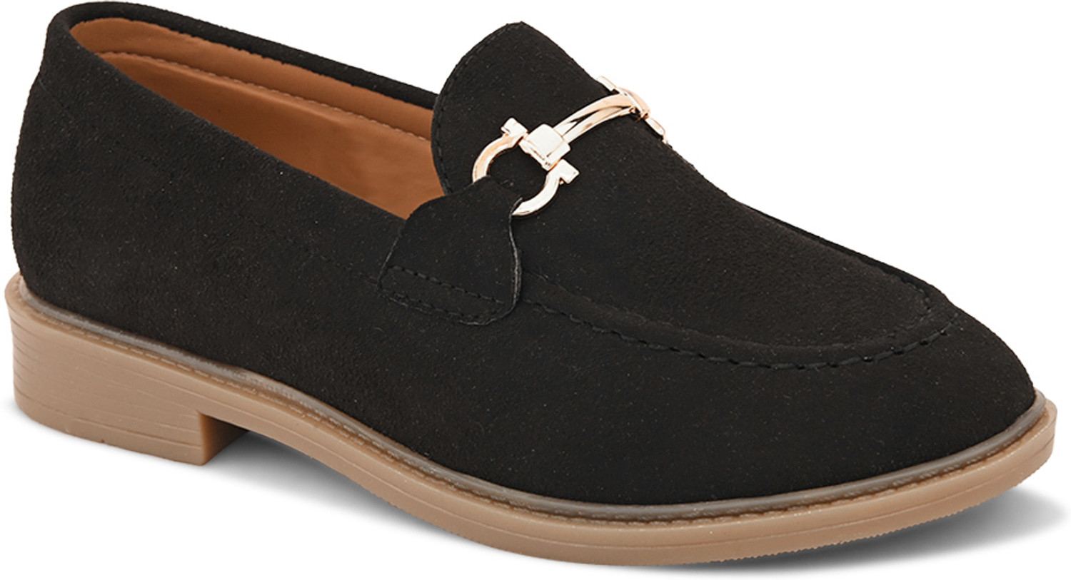 Image of Mast & Harbour Comfortable Outdoor Suede Slip-On Casual For Women (Black , 7)