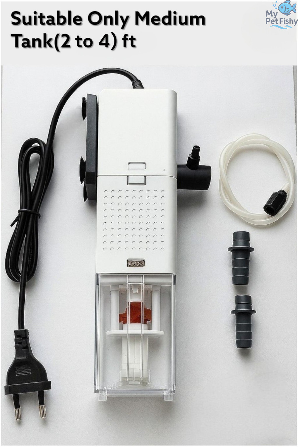 Image of Buraq 2 In 1 Aquarium Essentials Kit 15W Aquarium Filters + Light Power Aquarium Filter (Mechanical Filtration for Salt Water and Fresh Water)