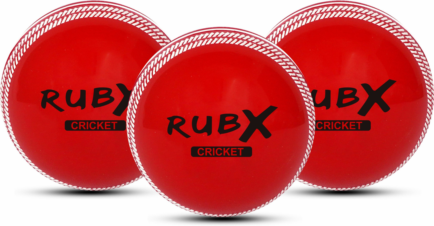 RUBX T-20 Cricket Wind Balls 110g – Pack of 3,(Red) for Indoor Outdoor Street &...