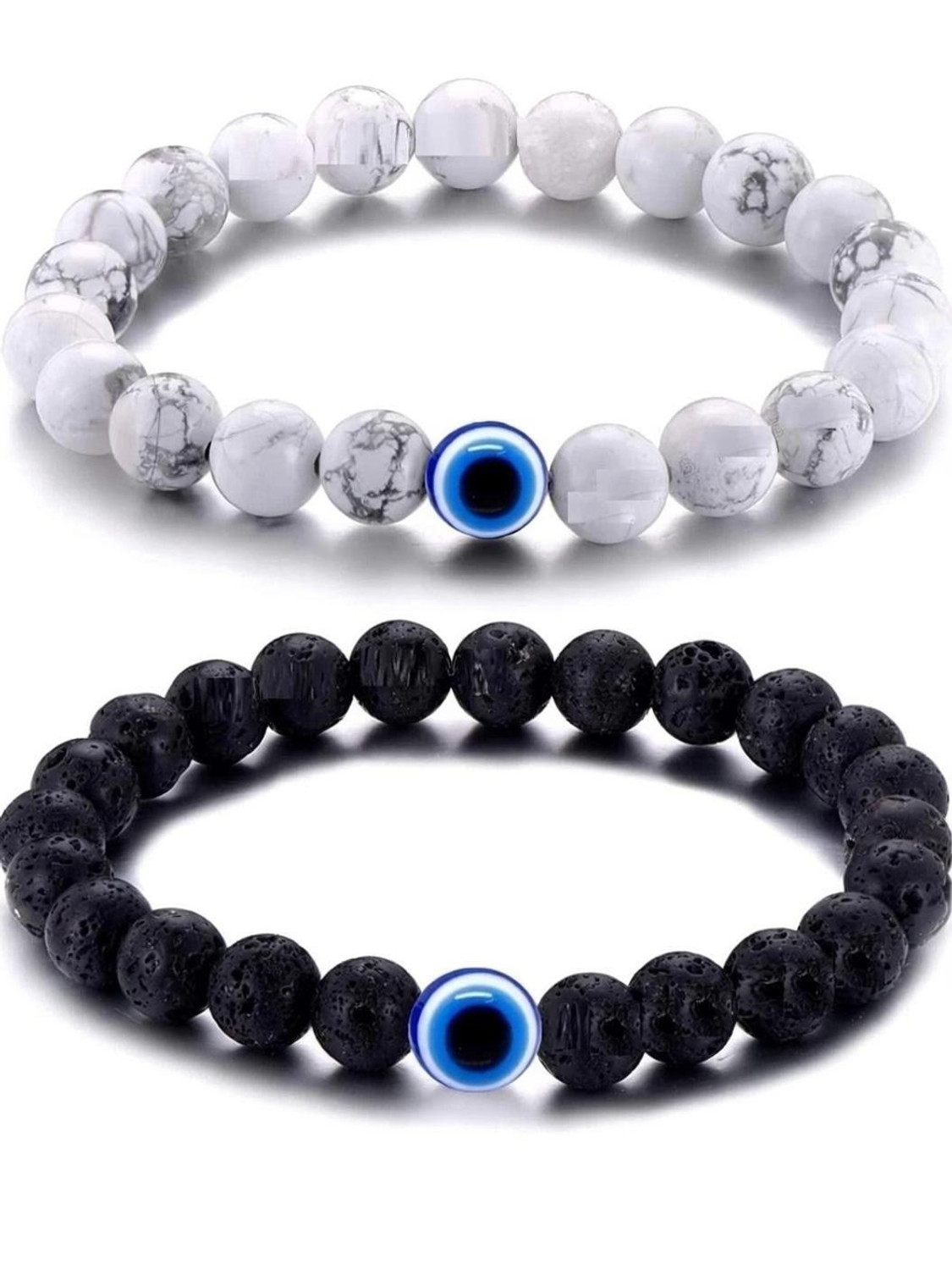 uniqueitems Stone Beads Crystal Bracelet Beige - Image 1