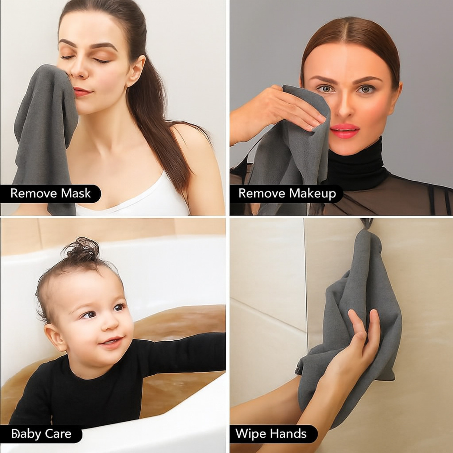 Image of ZEDFIBER Microfiber 400 GSM Face Towel (Pack of 2)