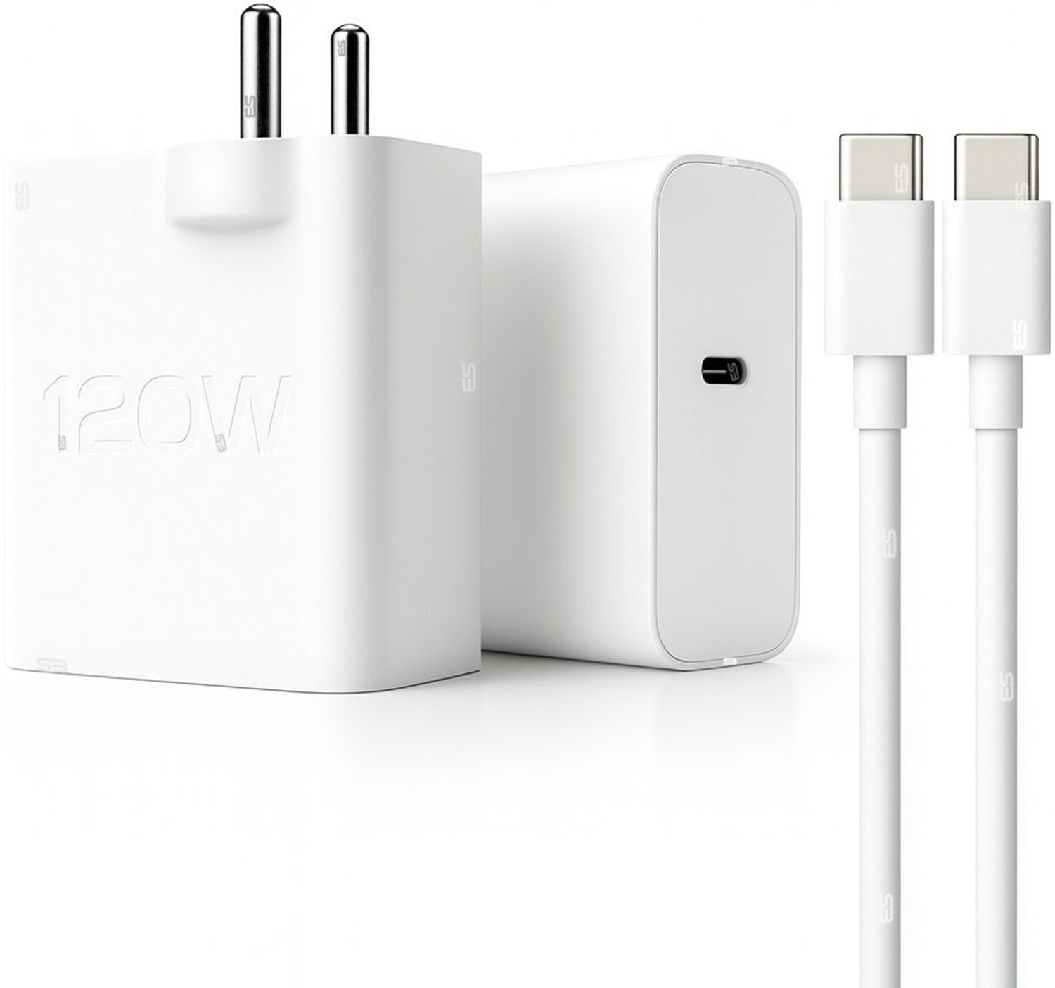 Image of shopbucket 120 W Quick Charge 6 A Wall Charger for Mobile with Detachable Cable (White, Cable Included)