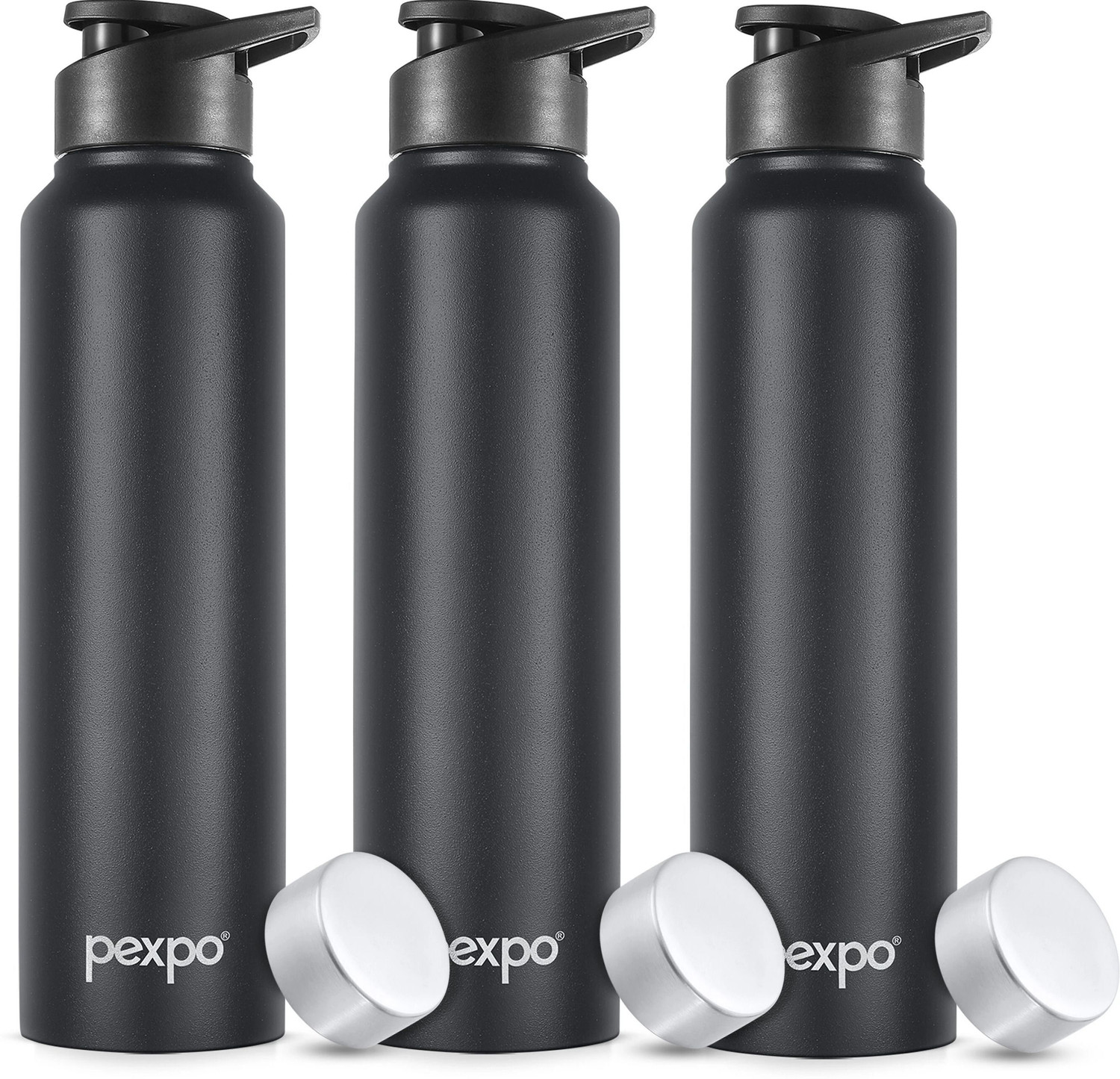 Image of pexpo UMBRO Stainless Steel Leakproof Fridge Water Bottle Home & Kitchen, Office 700 ml Steel Bottle (Pack of 2, Blue)