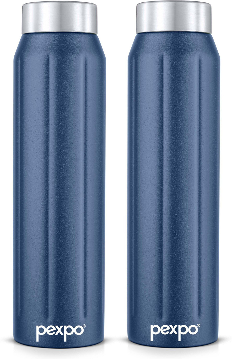 Image of pexpo UMBRO Stainless Steel Leakproof Fridge Water Bottle Home & Kitchen, Office 700 ml Steel Bottle (Pack of 2, Blue)