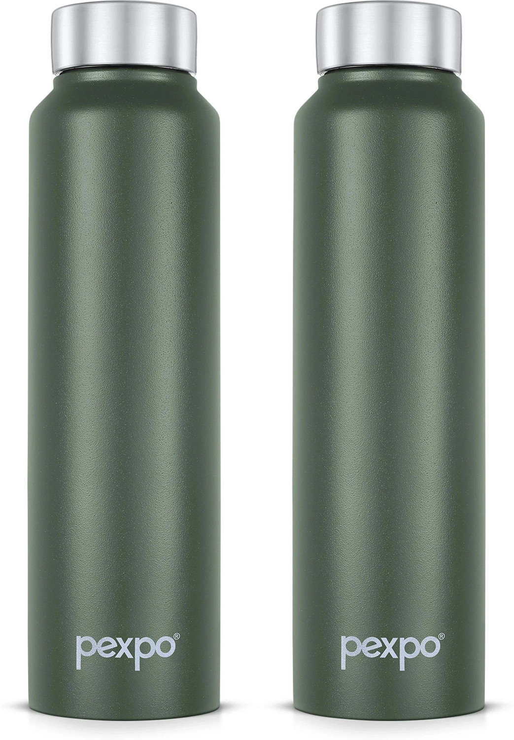 Image of pexpo UMBRO Stainless Steel Leakproof Fridge Water Bottle Home & Kitchen, Office 700 ml Steel Bottle (Pack of 2, Blue)