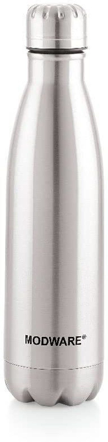 Image of MODWARE Vacuum Insulated Stainless Steel Water Bottle Thermos Flask For Office, Travel- 500 ml Steel Bottle (Pack of 1, Silver)