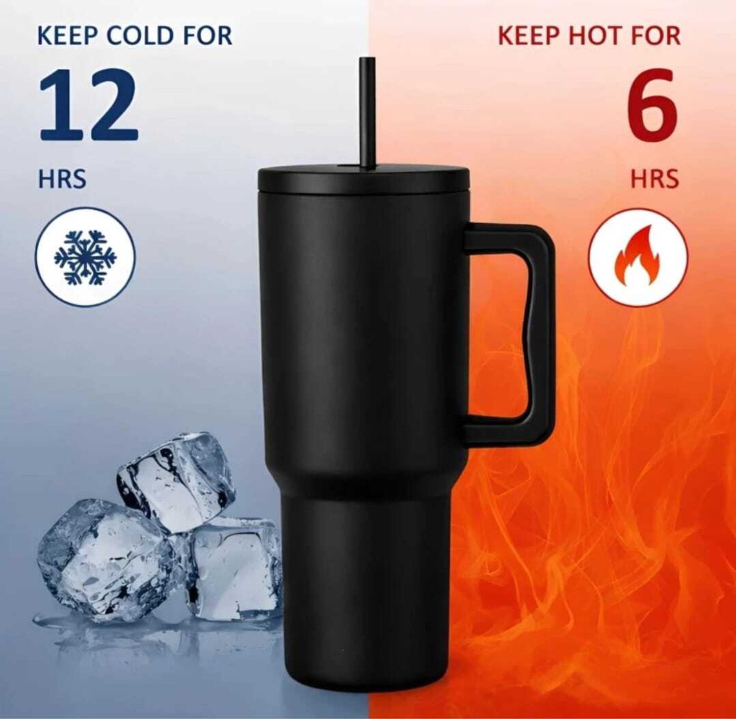 Image of SPARKPLUG Black tumbler 1200 ml Stainless Steel Sipper (Pack of 1, Black)