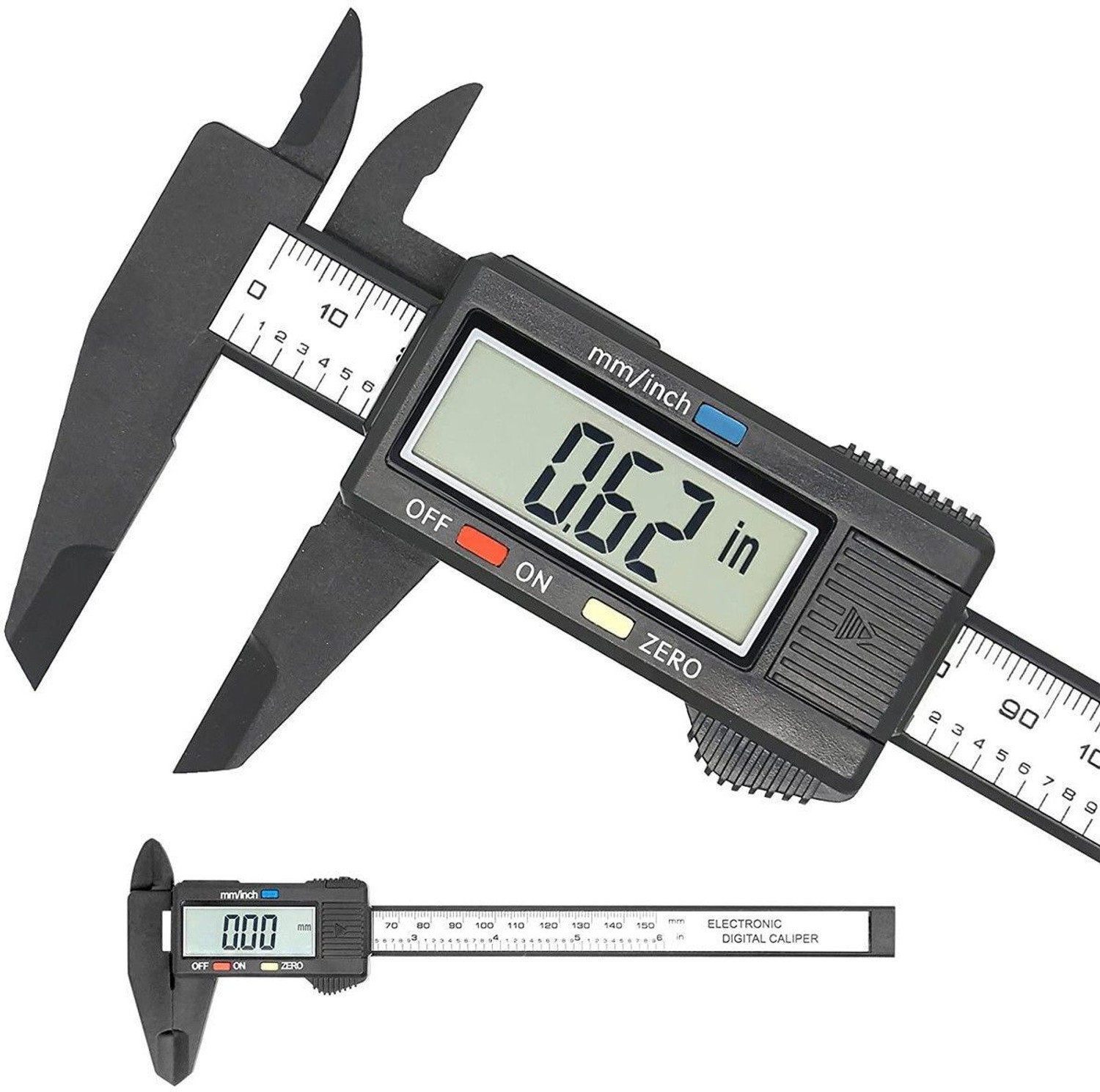 Image of BALRAMA 2pc Combo 125 mm Slide Wheel SS Vernier Caliper + 25 mm Micrometer Screw Gauge Mild Steel Chrome Plated Measurement for any Objects Inside, Outside and Depth Micrometer Caliper (0-125 mm)