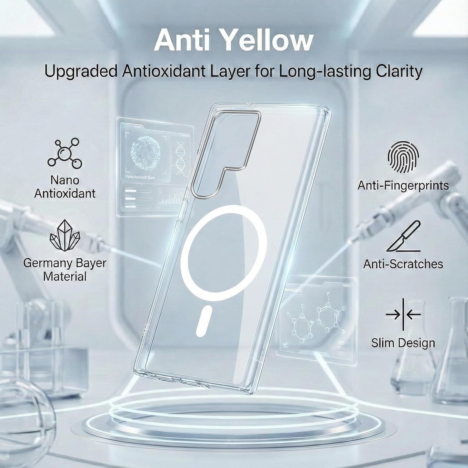Image of REALKING Back Cover for samsung galaxy s23 ultra (Transparent, Camera Bump Protector, Silicon, Pack of: 1)