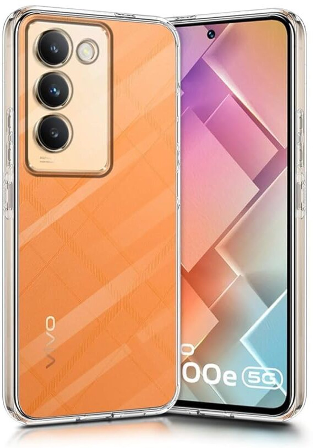 Image of Wellchoice Back Cover for vivo Y200e 5G (Transparent, Grip Case, Rubber, Pack of: 1)