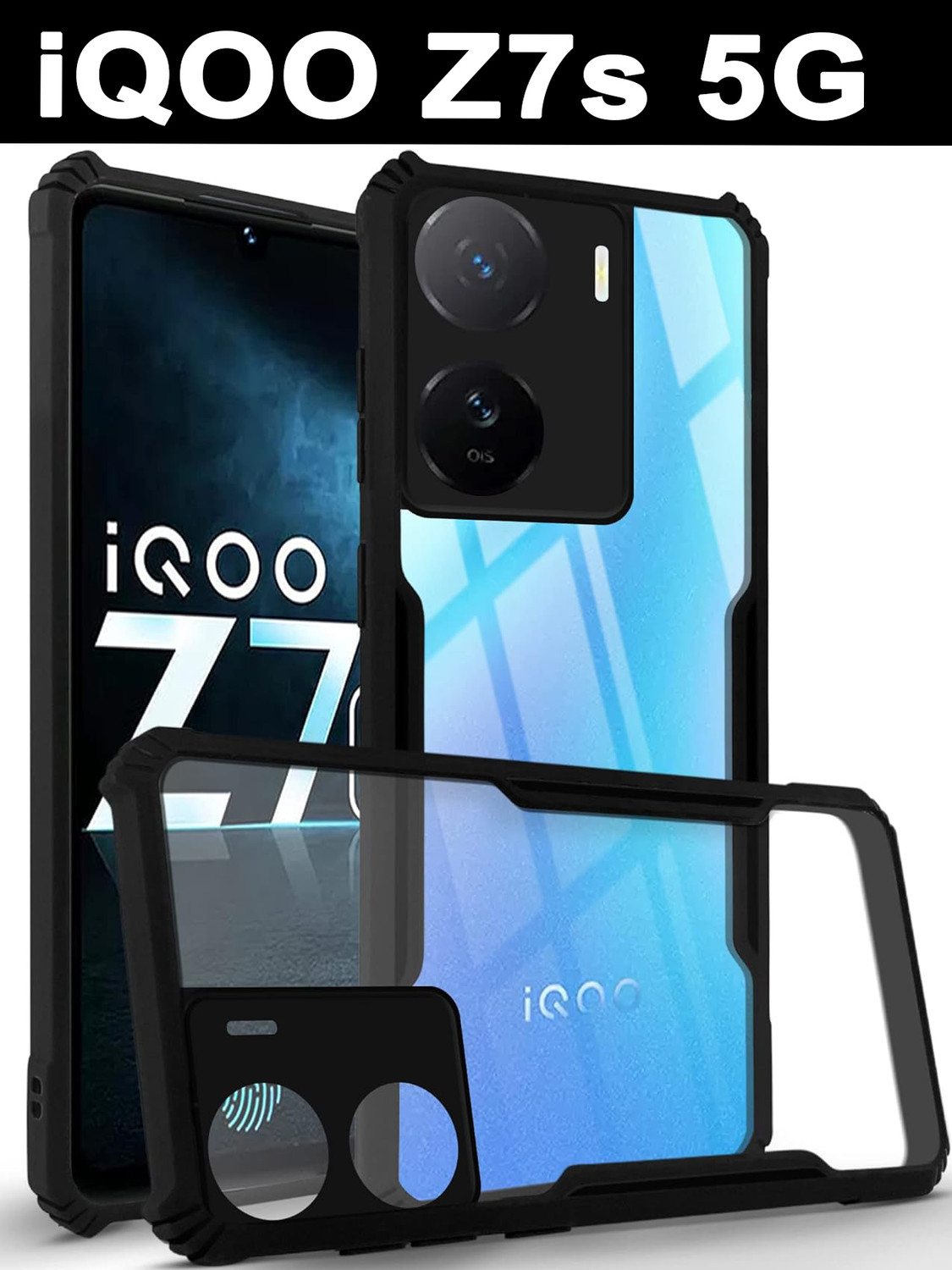 Image of Qyist Back Cover for IQOO Z7S 5G |Vegan PU Leather |Deer Case| Camera Lens Protection (Brown, Shock Proof, Artificial Leather, Polycarbonate, Pack of: 1)