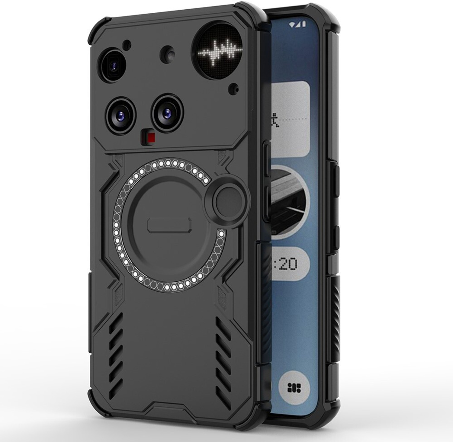 Image of Stunny Back Cover for Nothing phone 3 -dps7545, Back Cover, Mobile Back Cover (Black, Shock Proof, Silicon, Pack of: 1)