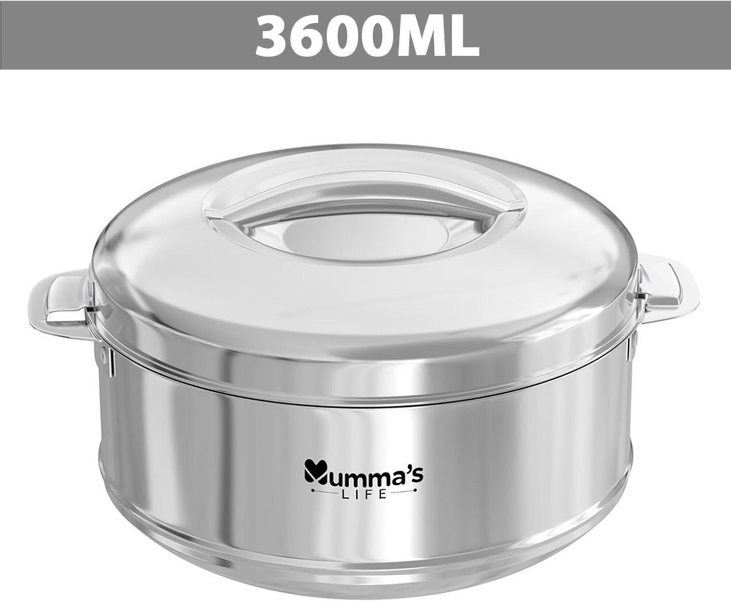 Image of MiniMemo Stainless Steel Double Wall Insulated Hot Pot for Hot Meal /Chapati /Curry /Roti Thermoware Casserole (2500 ml)