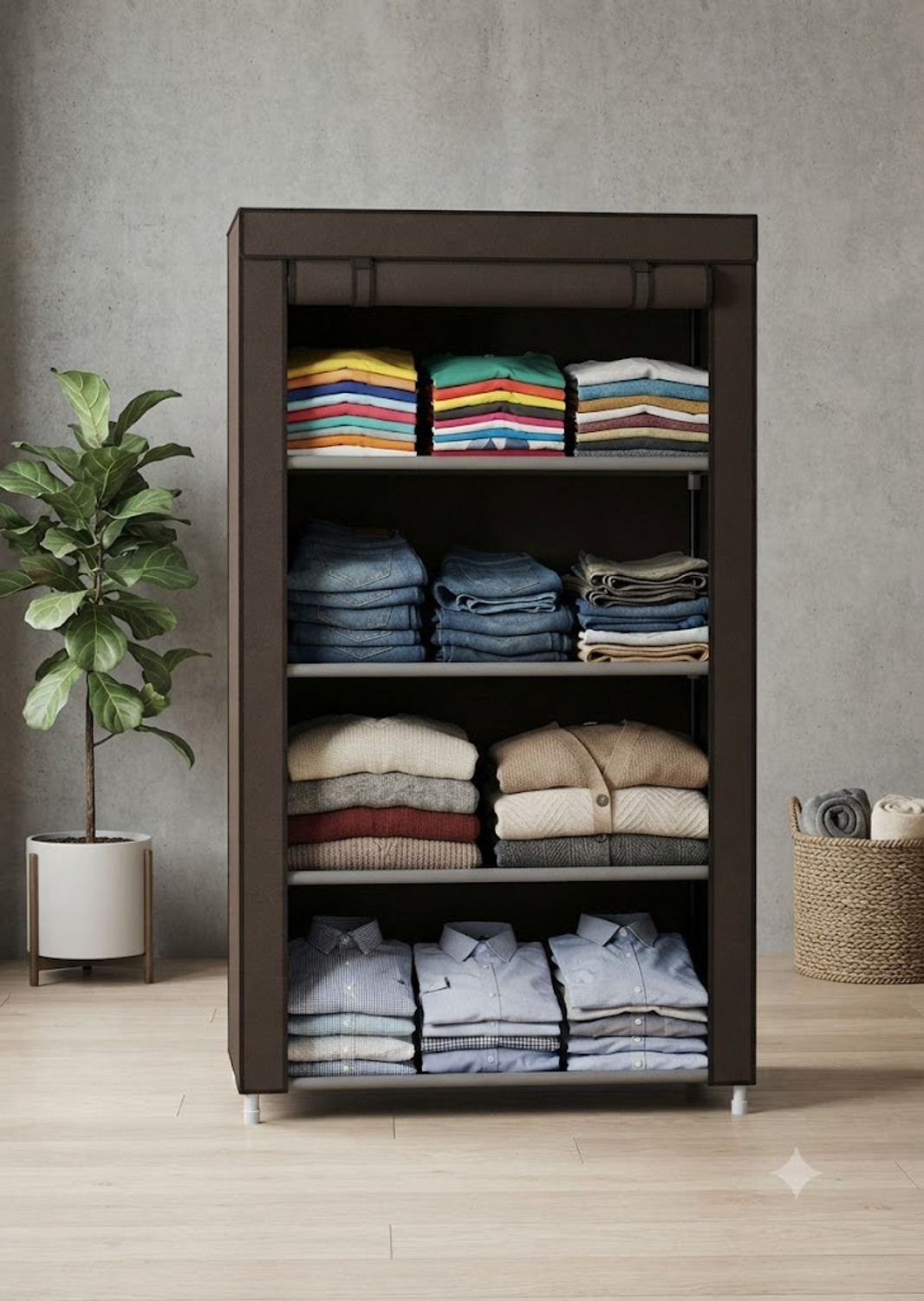 EEMWAY Carbon Steel Collapsible Wardrobe Price in India - Buy EEMWAY Carbon Steel Collapsibl...
