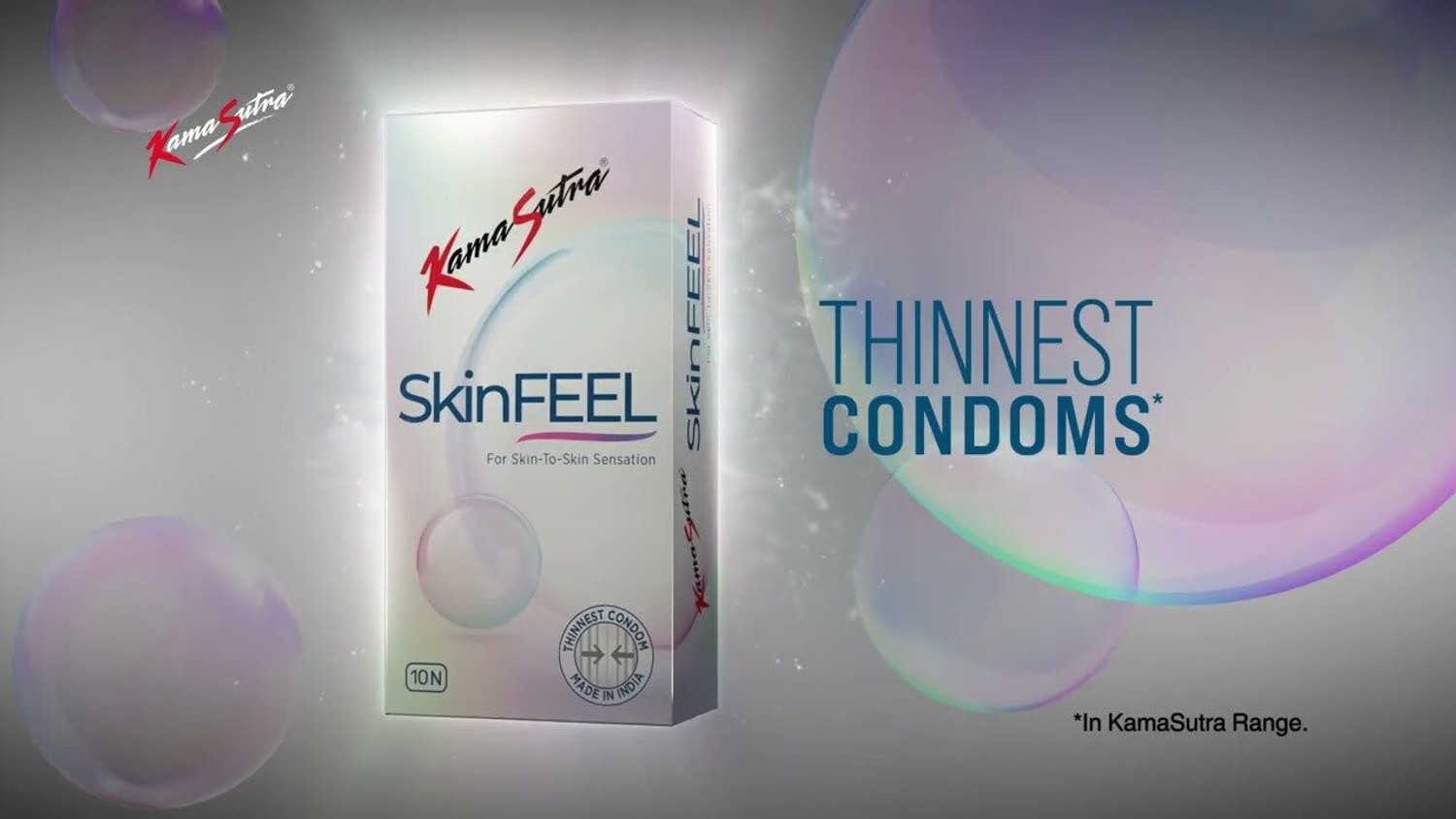 Image of Kamasutra Skinfeel Ultra Thin Condom Natural Touch High Sensitivity Comfort Condom (10 Sheets)