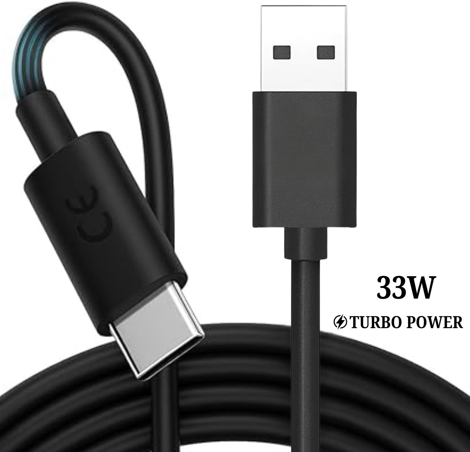 Image of ORAIMO Type C 1 m CandyLine 2 OCD-121C 2.4A Fast Charging Hi-Speed Sync (Compatible with ALL DEVICES, Black, One Cable, USB Type A To USB Type C)