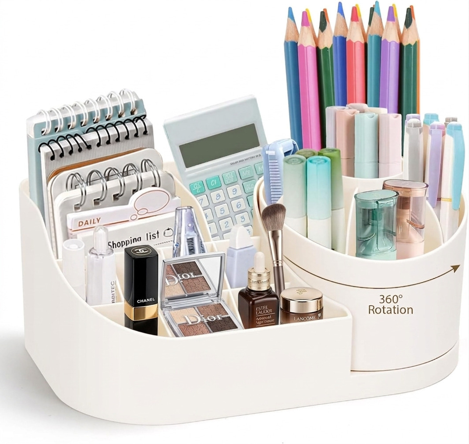 Image of Shivom 1 Compartments plastic Document File Tray Organizer / Office Desk Paper Holder / Multi-Tier Plastic File Rack for Home & Office (White)