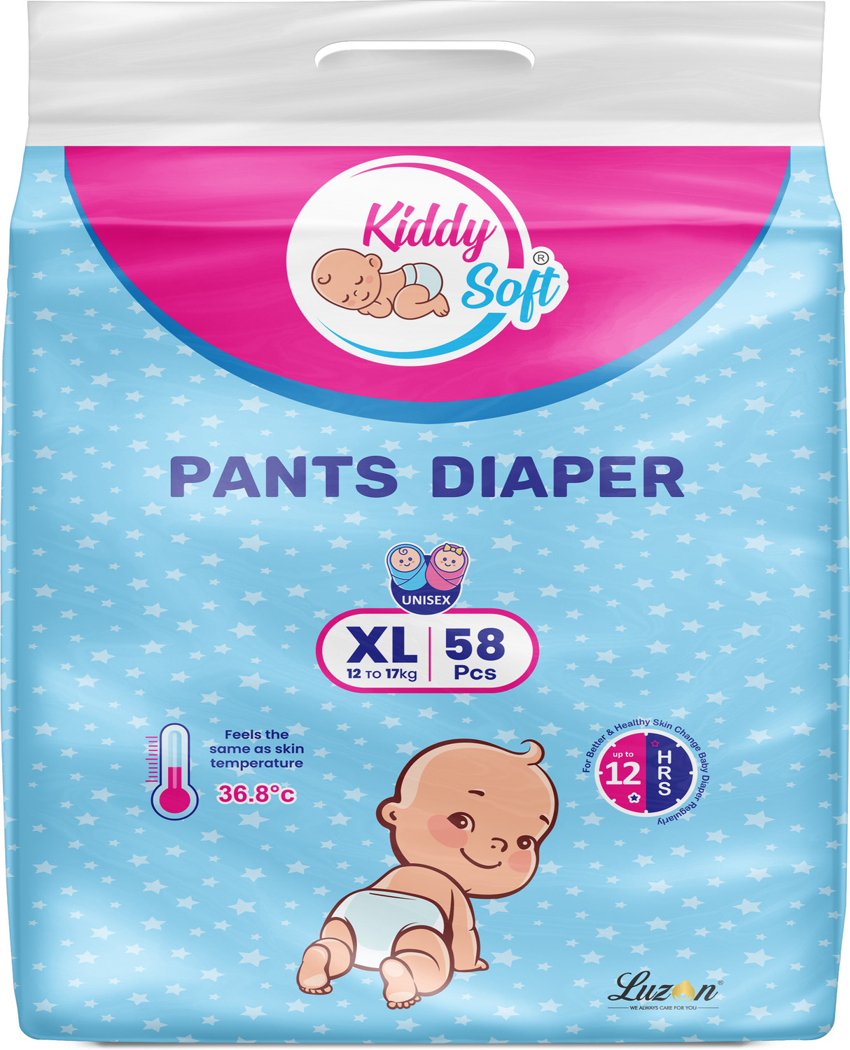 Image of ARKABABYBLOOM Easy Diaper Pants with Rash Protection and 3x Faster absorption Technology Pant Diapers - XL (64 Pieces)