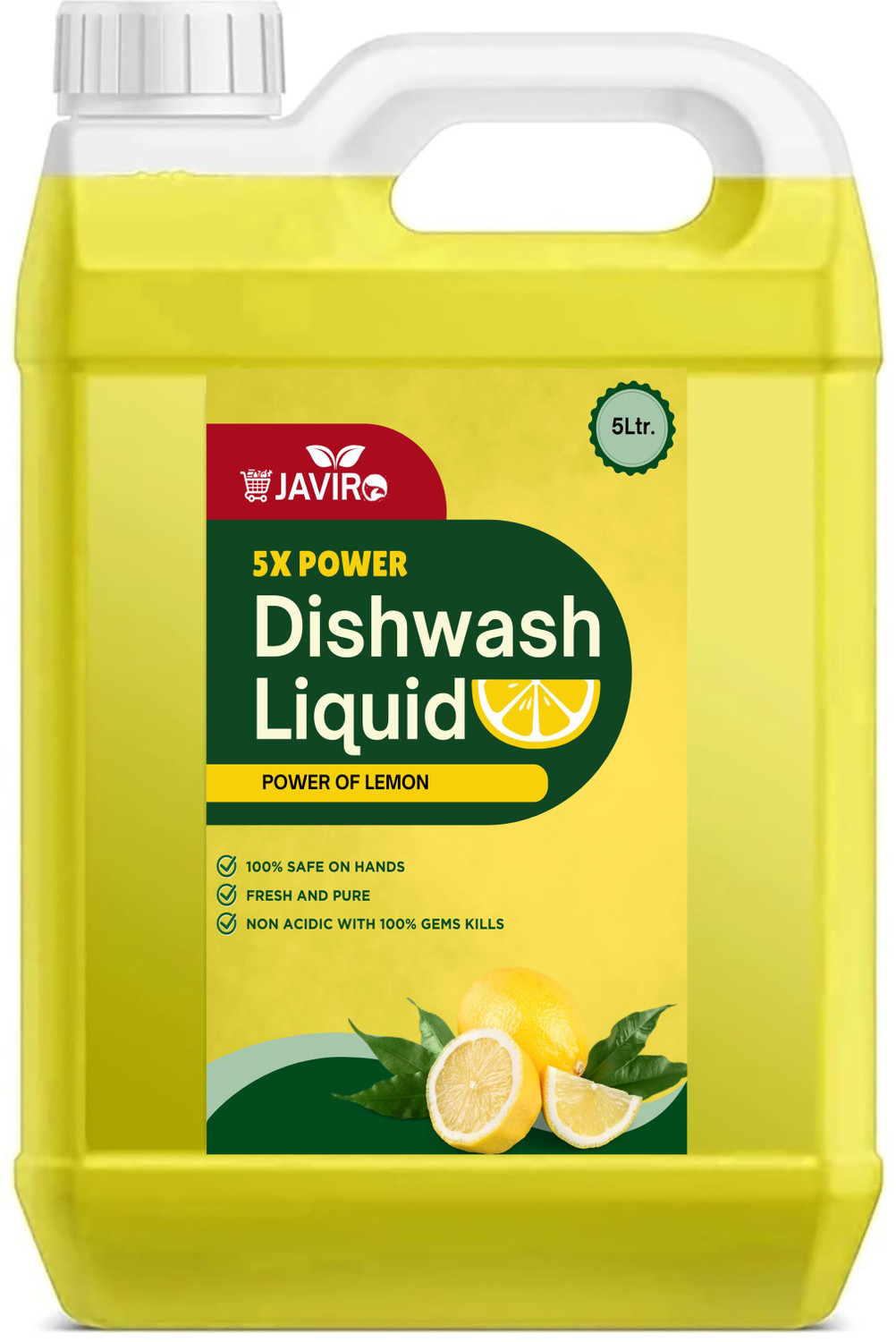 Image of Jumin Dishwash Combo 5L Yellow+5L Green Liquid, Kitchen Utensil Cleaner 10L Dish Cleaning Gel (Lemon, 2 x 5 L)